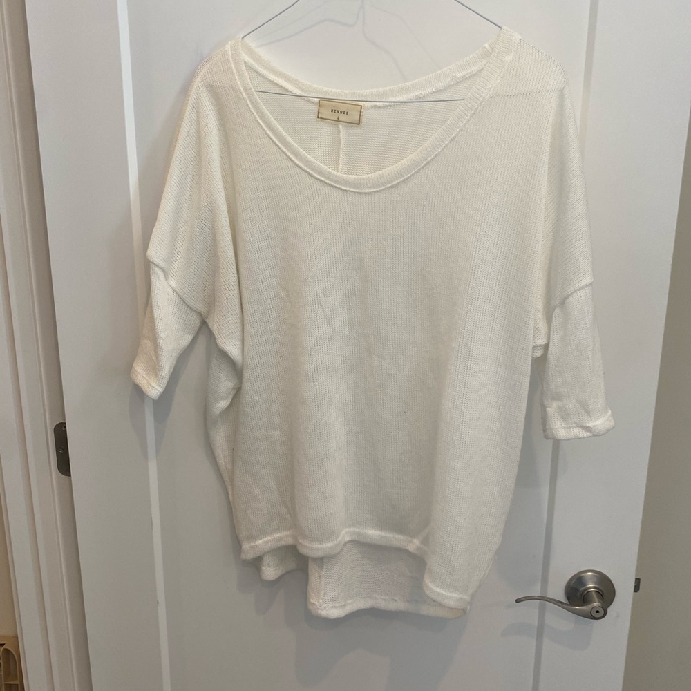 Women's White Knit Top